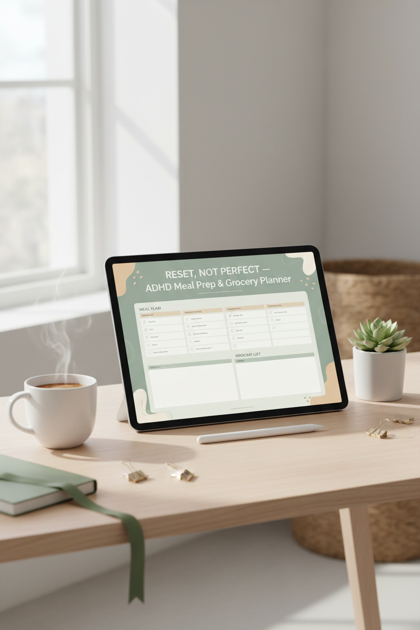 ADHD Meal Prep Planner Pinterest Mockup